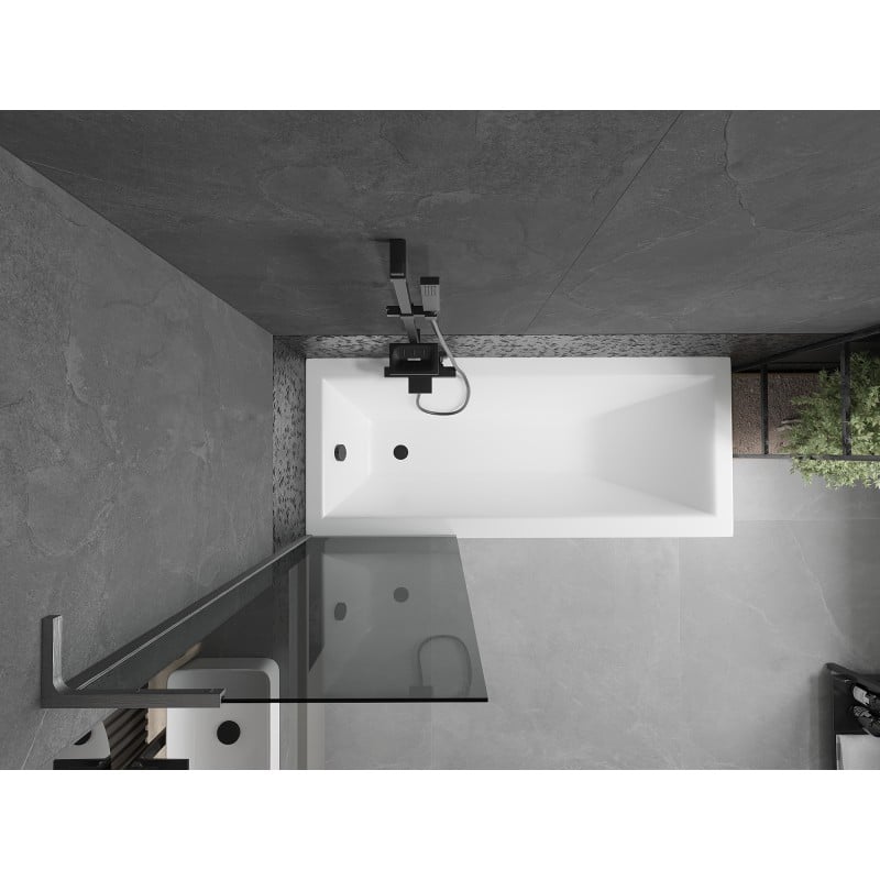 Mexen Next L Bath Screen 1-wing 60 x 150 cm, graphite, brushed gun gray - 895-060-000-03-40-66