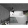 Mexen Next L Bath Screen 1-Panel 70 x 150 cm, Graphite, Brushed Gun Gray - 895-070-000-03-40-66