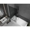 Mexen Next L Bath Screen Single-Winged 80 x 150 cm, Graphite, Brushed Gun Gray - 895-080-000-03-40-66
