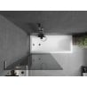 Mexen Next L Bath Screen Single-Winged 80 x 150 cm, Graphite, Brushed Gun Gray - 895-080-000-03-40-66