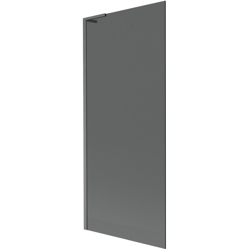 Mexen Next L 1-Wing Bathtub Screen 80 x 150 cm, Graphite, Brushed Gun Gray - 895-080-000-03-40-66