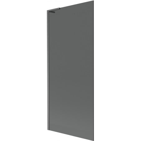 Mexen Next L Bathtub Screen 1-Panel 80 x 150 cm, Graphite, Brushed Gun Gray - 895-080-000-03-40-66
