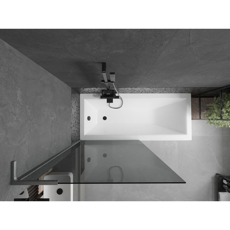 Mexen Next L 1-wing bathtub screen 90 x 150 cm, graphite, brushed gun gray - 895-090-000-03-40-66