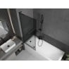 Mexen Next L Bathtub Screen 1-Panel 70 x 150 cm, Graphite, Black - 895-070-000-03-40-70