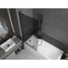 Mexen Next L Bathtub Screen 1-Panel 80 x 150 cm, Graphite, Black - 895-080-000-03-40-70