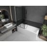 Mexen Next L Bathtub Screen 1-Panel 80 x 150 cm, Graphite, Black - 895-080-000-03-40-70