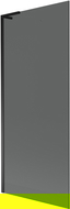 Mexen Next L Bathtub Screen 1-Panel 80 x 150 cm, Graphite, Black - 895-080-000-03-40-70