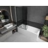 Mexen Next L Bathtub Screen 1-winged 90 x 150 cm, Graphite, Black - 895-090-000-03-40-70