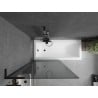 Mexen Next L Bathtub Screen 1-winged 90 x 150 cm, Graphite, Black - 895-090-000-03-40-70