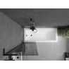 Mexen Next L Bathtub Screen, 1-Panel, 60 x 150 cm, Graphite, Black - 895-060-000-03-40-70