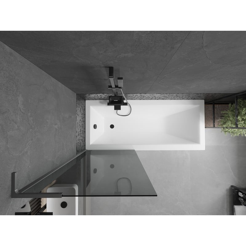 Mexen Next L single-panel bath screen 70 x 150 cm, graphite, gun metal - 895-070-000-03-40-95