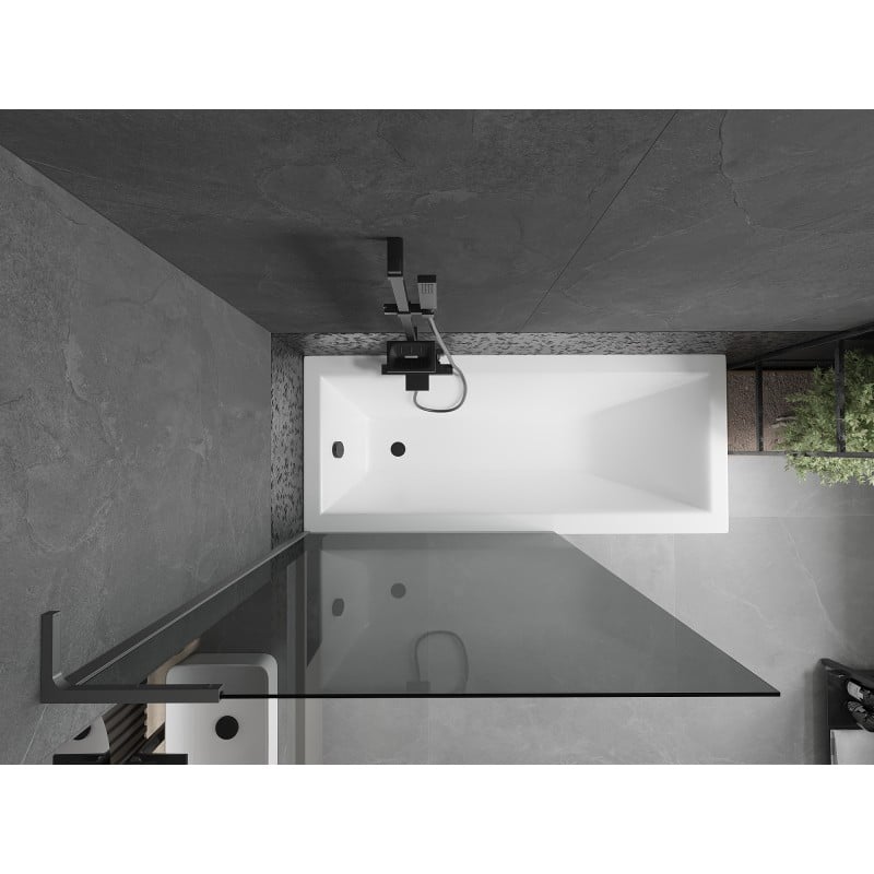 Mexen Next L 1-wing bath screen 100 x 150 cm, graphite, gun metal - 895-100-000-03-40-95