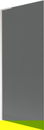 Mexen Next L bathtub screen 1-panel 80 x 150 cm, graphite, brushed nickel - 895-080-000-03-40-97