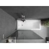 Mexen Next L Bathtub Screen 1-Panel 100 x 150 cm, Graphite, Brushed Nickel - 895-100-000-03-40-97