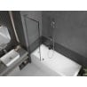 Mexen Next L Bathtub Screen 1-Panel 50 x 150 cm, Black Frame, Chrome - 895-050-000-03-70-01