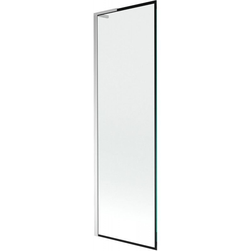 Mexen Next L Bath Screen 1-Wing 60 x 150 cm, Black Pattern, Chrome - 895-060-000-03-70-01