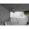 Mexen Next L Bathtub Screen 1-Panel 70 x 150 cm, Black Pattern, Chrome - 895-070-000-03-70-01