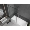 Mexen Next L bathtub screen 1-wing 80 x 150 cm, black pattern, chrome - 895-080-000-03-70-01