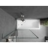 Mexen Next L bath screen 1-wing 90 x 150 cm, black pattern, chrome - 895-090-000-03-70-01