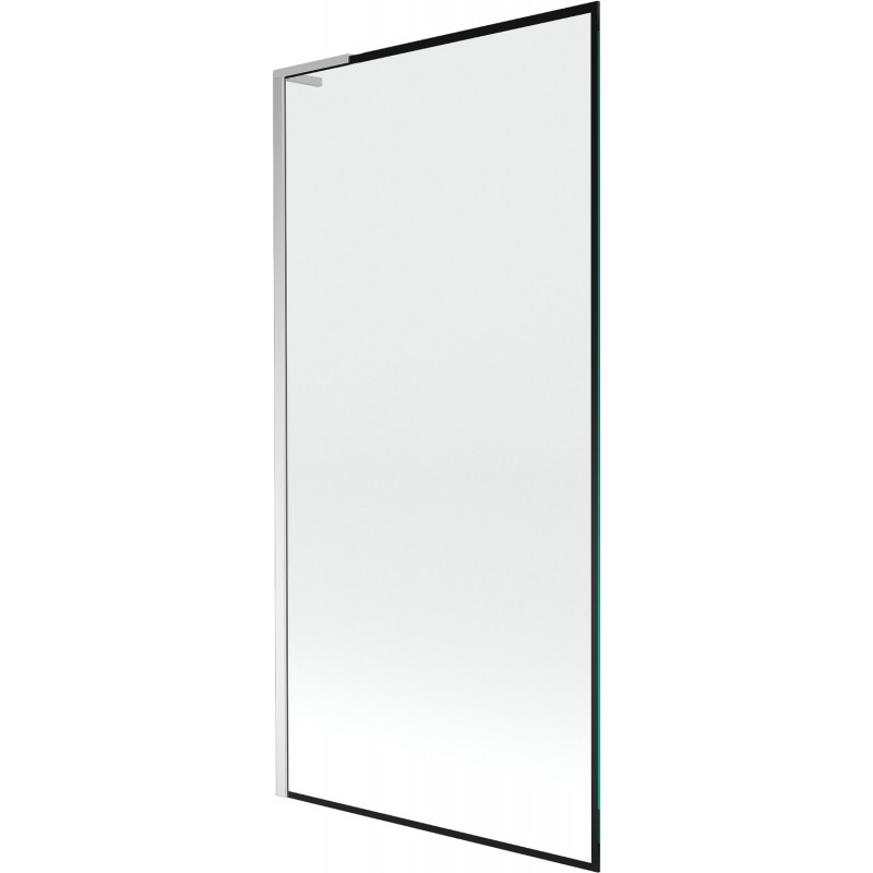 Mexen Next L bath screen 1-wing 90 x 150 cm, black pattern, chrome - 895-090-000-03-70-01