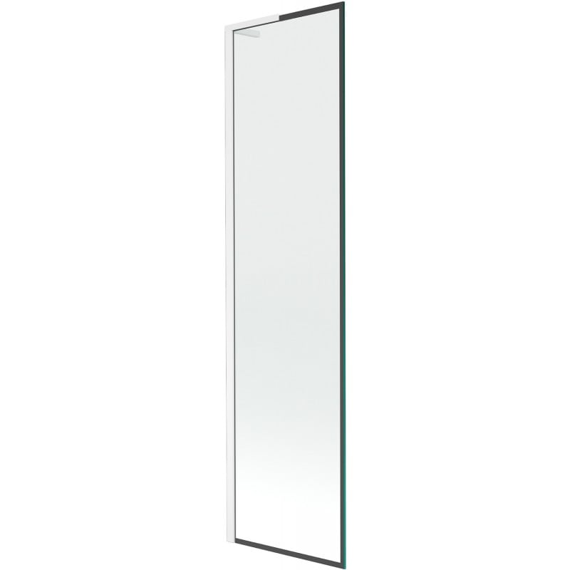 Mexen Next L Bathtub Screen 1-Leaf 50 x 150 cm, Black Frame, White - 895-050-000-03-70-20