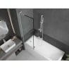 Mexen Next L bathtub screen 1-wing 60 x 150 cm, black pattern, white - 895-060-000-03-70-20