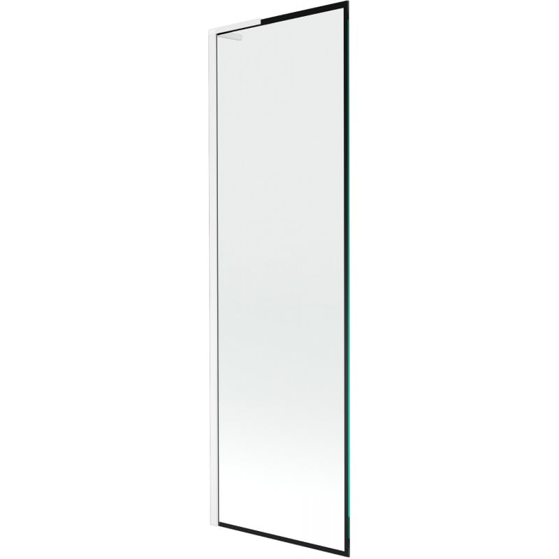 Mexen Next L bathtub screen 1-wing 60 x 150 cm, black pattern, white - 895-060-000-03-70-20