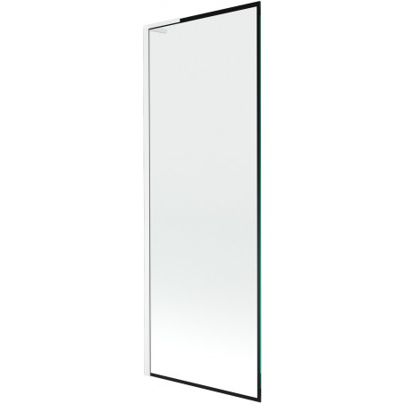 Mexen Next L Bath Screen 1-Panel 70 x 150 cm, Black Pattern, White - 895-070-000-03-70-20