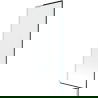 Mexen Next L Bath Screen 1-Panel 70 x 150 cm, Black Pattern, White - 895-070-000-03-70-20