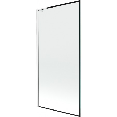 Mexen Next L bath screen 1-wing 90 x 150 cm, black pattern, white - 895-090-000-03-70-20