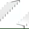 Mexen Next L bath screen 1-wing 90 x 150 cm, black pattern, white - 895-090-000-03-70-20