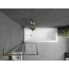 Mexen Next L Bathtub Screen 1-Panel 60 x 150 cm, Black Pattern, Gold - 895-060-000-03-70-50