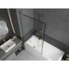 Mexen Next L single-panel bath screen 100 x 150 cm, black pattern, gold - 895-100-000-03-70-50