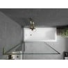 Mexen Next L single-panel bath screen 100 x 150 cm, black pattern, gold - 895-100-000-03-70-50