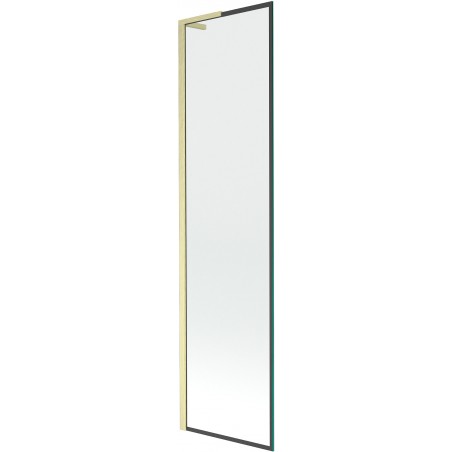 Mexen Next L bathtub screen 1-wing 50 x 150 cm, black pattern, brushed gold - 895-050-000-03-70-55