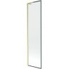 Mexen Next L bath shower screen 1-wing 50 x 150 cm, black frame, brushed gold - 895-050-000-03-70-55