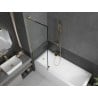 Mexen Next L Bathtub Screen 1-Wing 60 x 150 cm, Black Pattern, Brushed Gold - 895-060-000-03-70-55