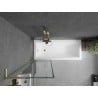 Mexen Next L Bathtub Screen 1-Wing 60 x 150 cm, Black Pattern, Brushed Gold - 895-060-000-03-70-55