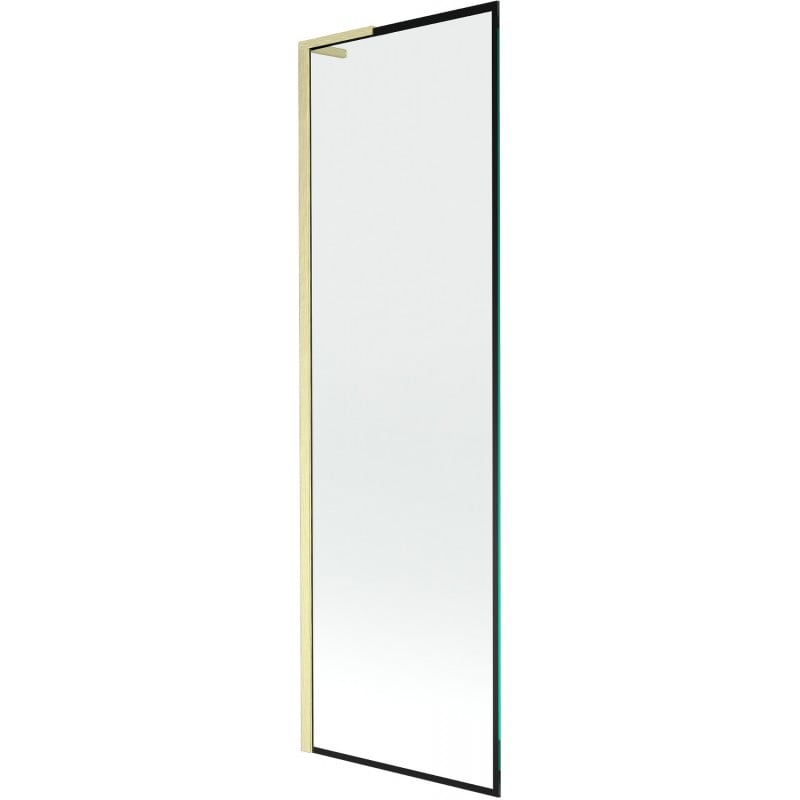 Mexen Next L Bathtub Screen 1-Wing 60 x 150 cm, Black Pattern, Brushed Gold - 895-060-000-03-70-55