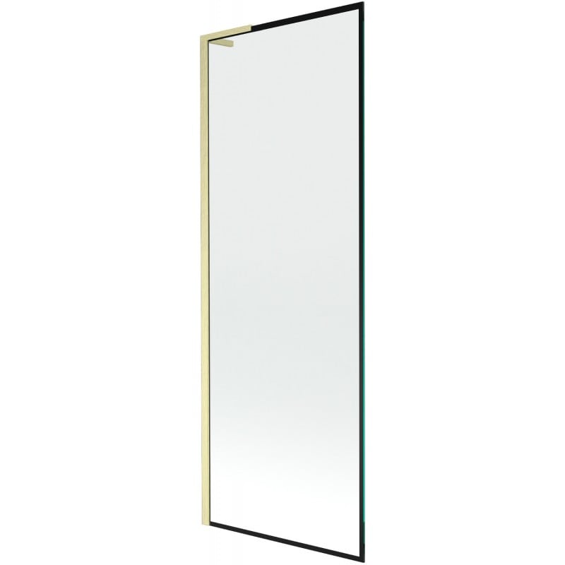 Mexen Next L bathtub screen 1-winged 70 x 150 cm, black pattern, brushed gold - 895-070-000-03-70-55