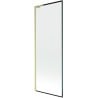Mexen Next L bathtub screen 1-winged 70 x 150 cm, black pattern, brushed gold - 895-070-000-03-70-55
