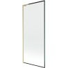 Mexen Next L Bathtub Screen 1-Panel 80 x 150 cm, Black Pattern, Brushed Gold - 895-080-000-03-70-55