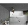 Mexen Next L Bathtub Screen 1-Panel 80 x 150 cm, Black Pattern, Brushed Gold - 895-080-000-03-70-55
