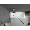 Mexen Next L bath screen 1-wing 90 x 150 cm, black pattern, brushed gold - 895-090-000-03-70-55
