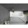 Mexen Next L 1-panel bath screen 100 x 150 cm, black frame, brushed gold - 895-100-000-03-70-55