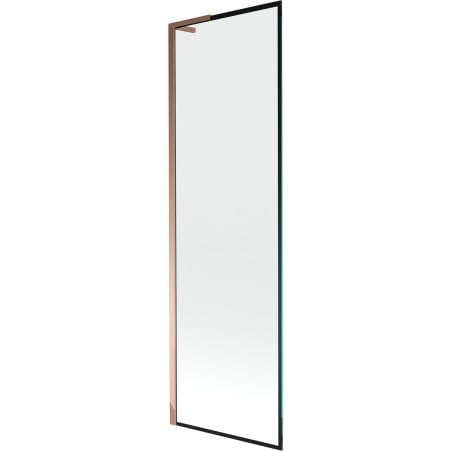 Mexen Next L Bath Screen 1-Panel 60 x 150 cm, Black Pattern, Rose Gold - 895-060-000-03-70-60