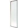Mexen Next L bath screen 1-wing 60 x 150 cm, black frame, rose gold - 895-060-000-03-70-60