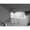 Mexen Next L one-winged shower screen 70 x 150 cm, black pattern, pink gold - 895-070-000-03-70-60