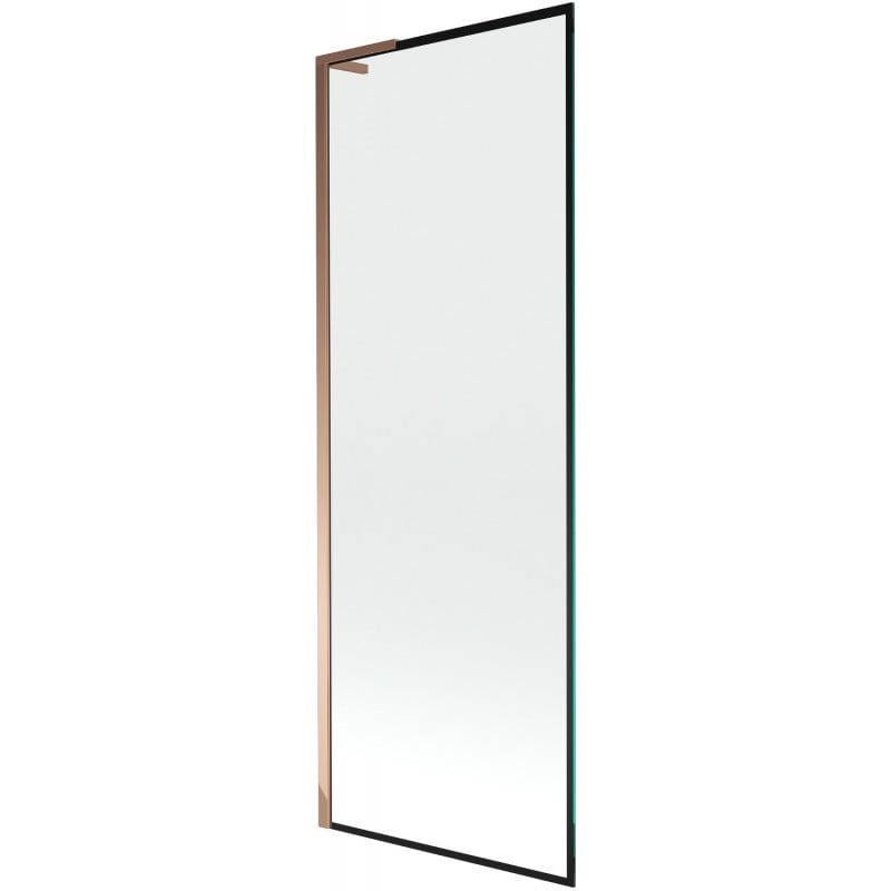 Mexen Next L one-winged shower screen 70 x 150 cm, black pattern, pink gold - 895-070-000-03-70-60