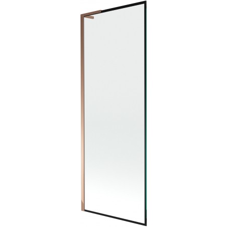 Mexen Next L one-winged shower screen 70 x 150 cm, black pattern, pink gold - 895-070-000-03-70-60